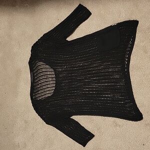 Black knit sweater / Small or Medium